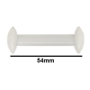 Bel-Art Circulus Teflon Magnetic Stirring Bar; 54MM Length, White